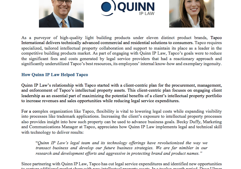 Quinn IP Law IPWatch Press Release